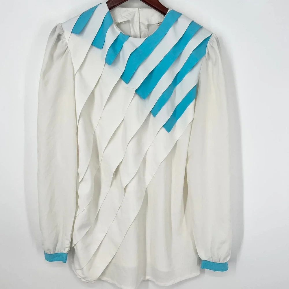 Tall Collection Vintage Womens Size 14 or Large L 1980’s 1990’s Blouse Shirt Top - Picture 1 of 6